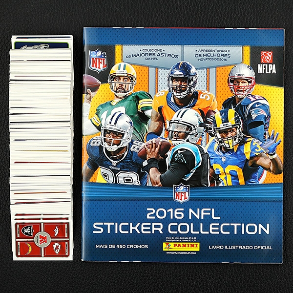 2016 NFL Panini Sticker Album komplett ungeklebt