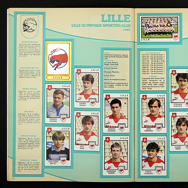 Football 85 Panini Sticker Album komplett mit Poster