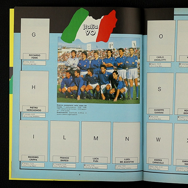 Italia 90 Euroflash sticker album complete