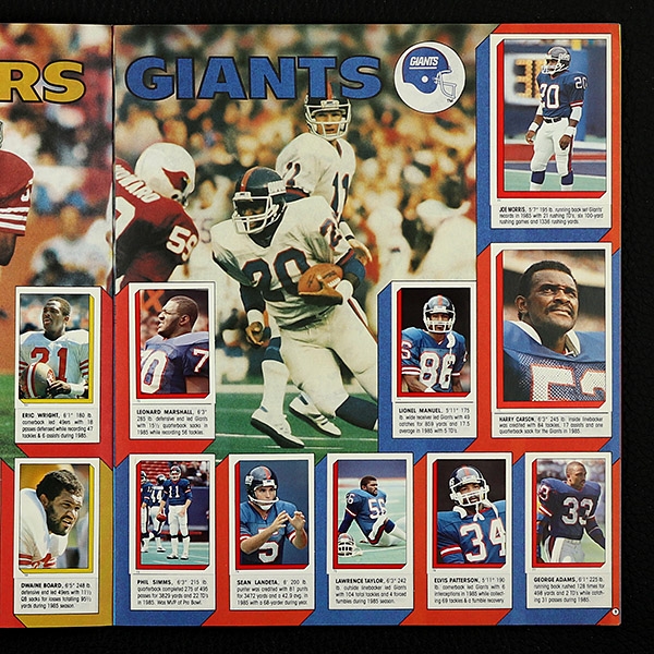 Football NFL 1986 Topps sticker album complete