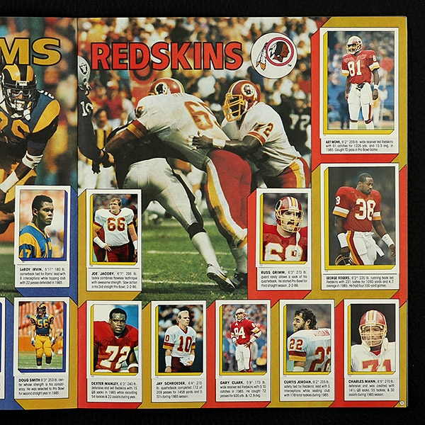 Football NFL 1986 Topps sticker album complete