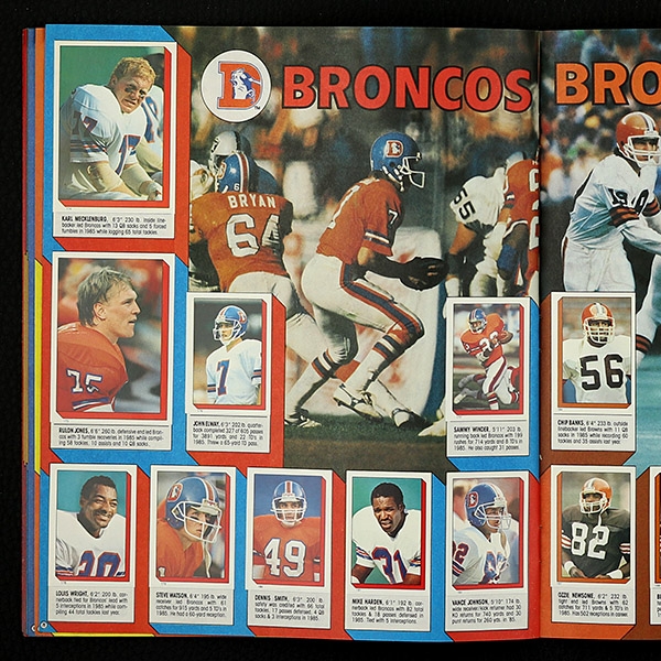 Football NFL 1986 Topps sticker album complete