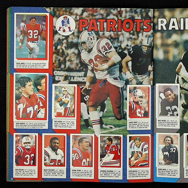 Football NFL 1986 Topps sticker album complete