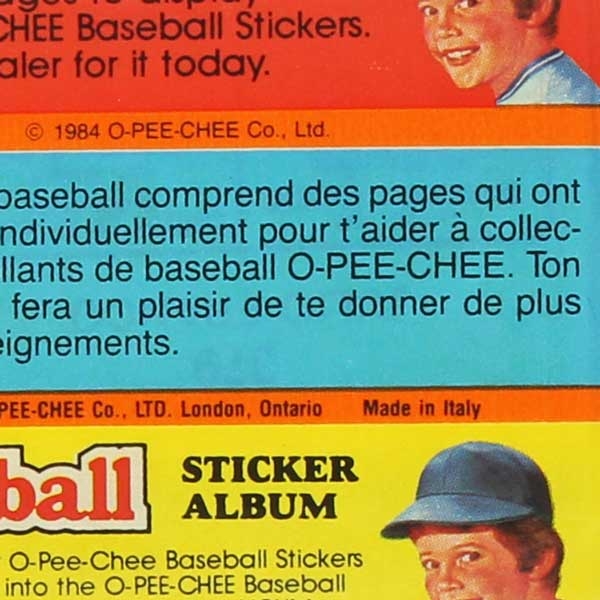 Baseball 1984 Panini Sticker Tüten