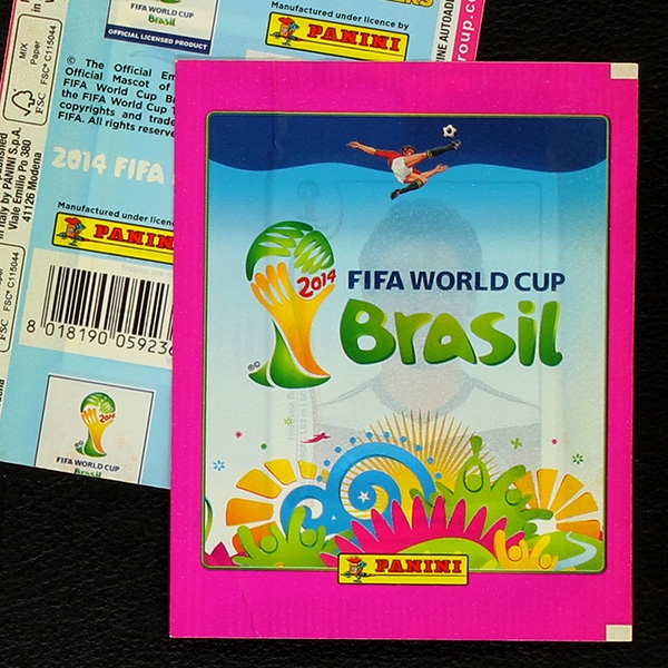 Brasil 2014 Panini Sticker Tüte - pink Version