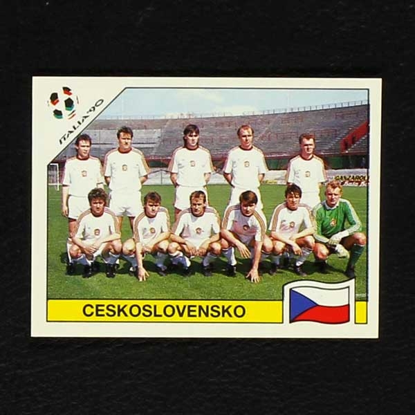 Italia 90 Nr. 079 Panini Sticker Ceskoslovensko Mannschaft