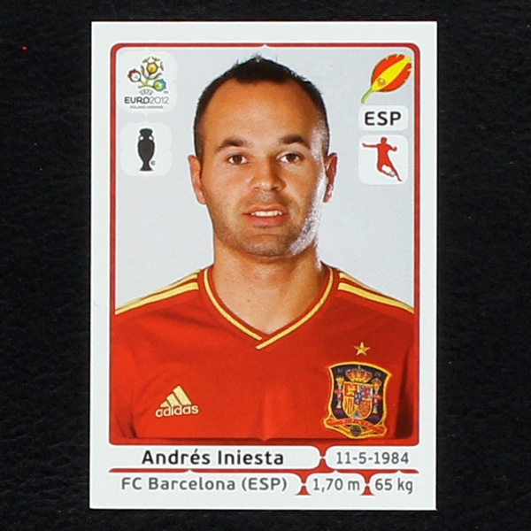 Iniesta Panini Sticker No. 299 - Euro 2012