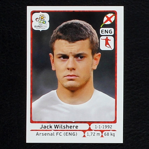 Wilshere Panini Sticker No. 502 - Euro 2012