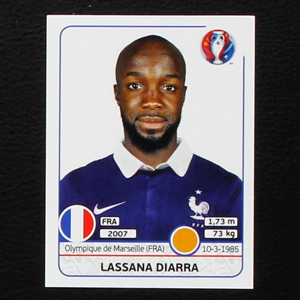 Lassana Diarra Panini Sticker No. 26 - Euro 2016