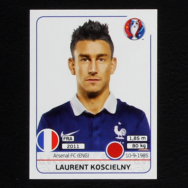 Laurent Koscielny Panini Sticker No. 21 - Euro 2016