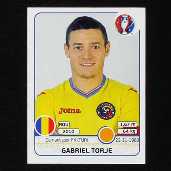 Gabriel Torje Panini Sticker No. 63 - Euro 2016