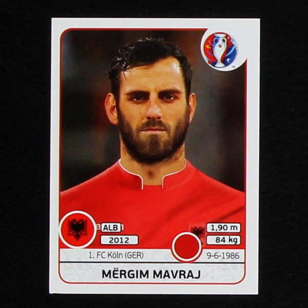 Mergim Mavraj Panini Sticker No. 72 - Euro 2016