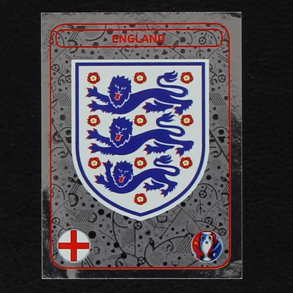 England Badge Panini Sticker No. 122 - Euro 2016