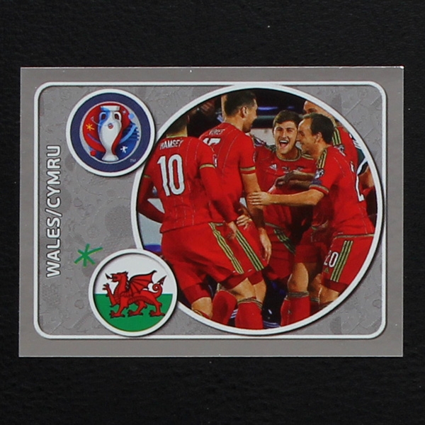 Wales Team Panini Sticker No. 125 - Euro 2016