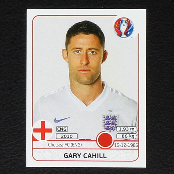 Gary Cahill Panini Sticker No. 130 - Euro 2016