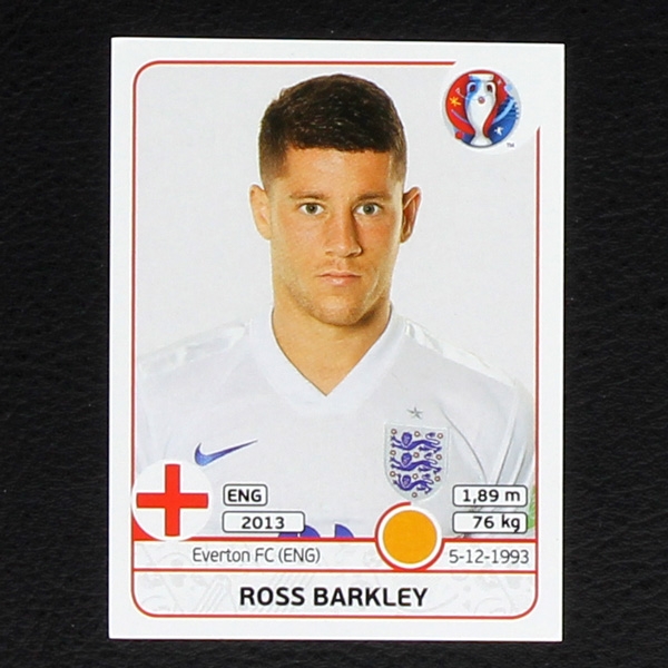 Ross Barkley Panini Sticker No. 141 - Euro 2016