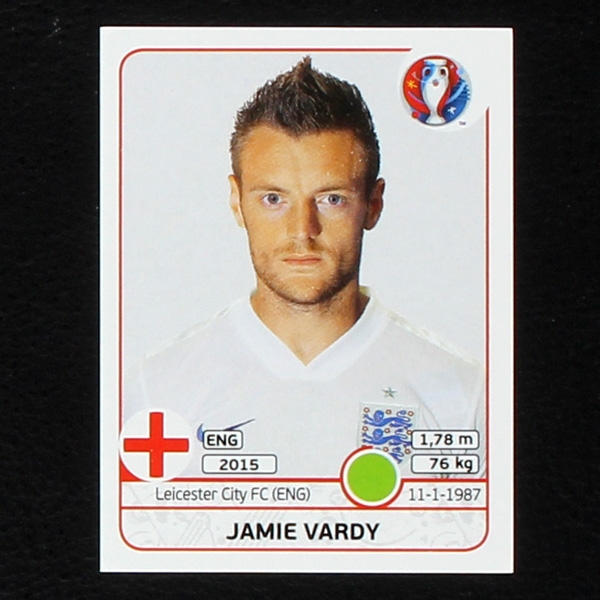 Jamie Vardy Panini Sticker No. 147 - Euro 2016- Sticker-Worldwide