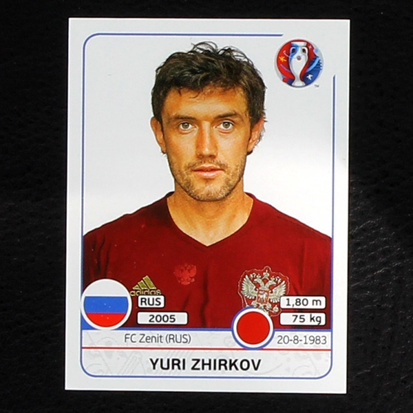 Yuri Zhirkov Panini Sticker No. 169 - Euro 2016