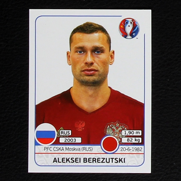 Aleksei Berezutski Panini Sticker No. 164 - Euro 2016