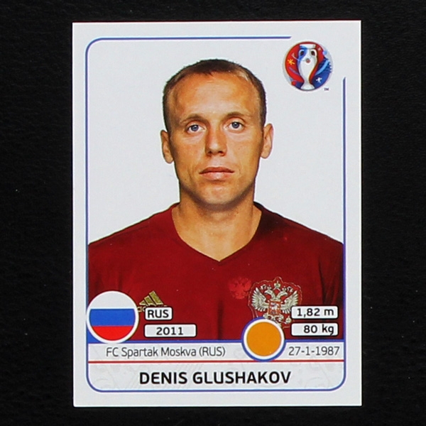 Denis Glushakov Panini Sticker No. 173 - Euro 2016