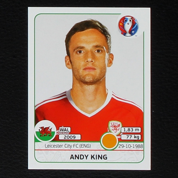 Andy King Panini Sticker No. 191 - Euro 2016