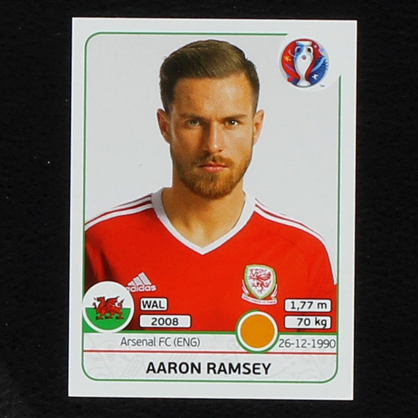 Aaron Ramsey Panini Sticker No. 194 - Euro 2016