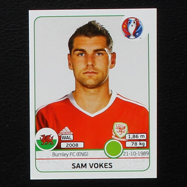 Sam Vokes Panini Sticker No. 199 - Euro 2016