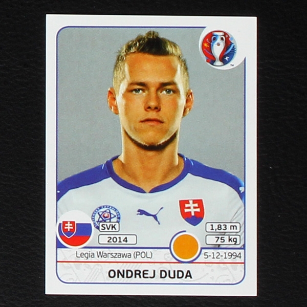 Ondrej Duda Panini Sticker No. 227 - Euro 2016