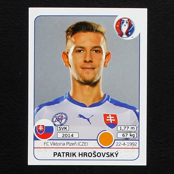 Patrik Hrosovsky Panini Sticker No. 221 - Euro 2016