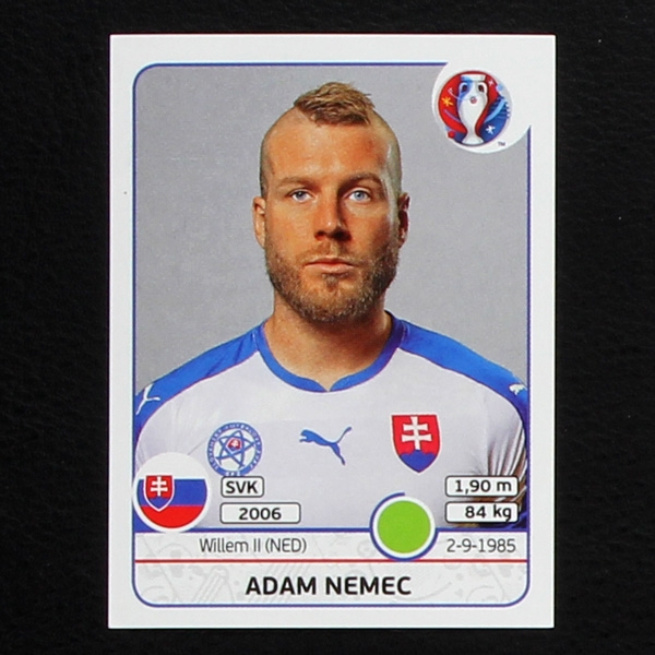 Adam Nemec Panini Sticker No. 232 - Euro 2016