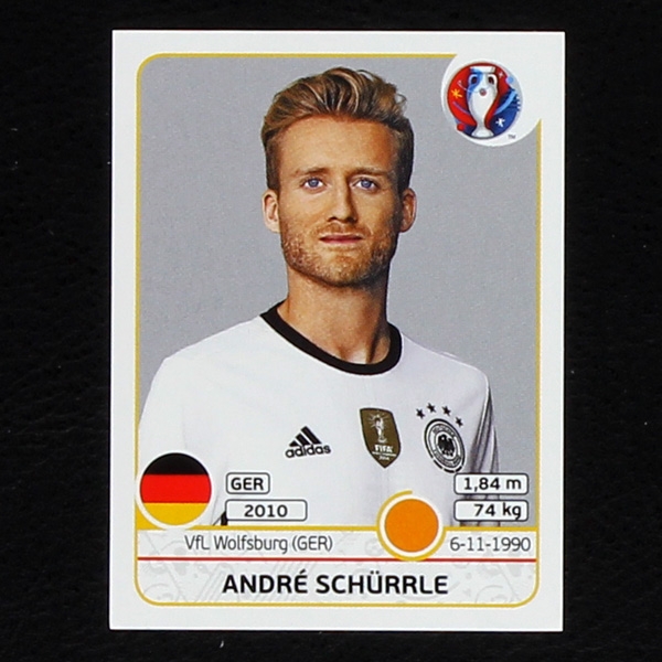 Andre Schürrle Panini Sticker No. 253 - Euro 2016