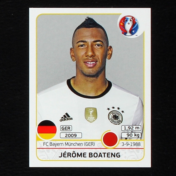 Jerome Boateng Panini Sticker No. 243 - Euro 2016