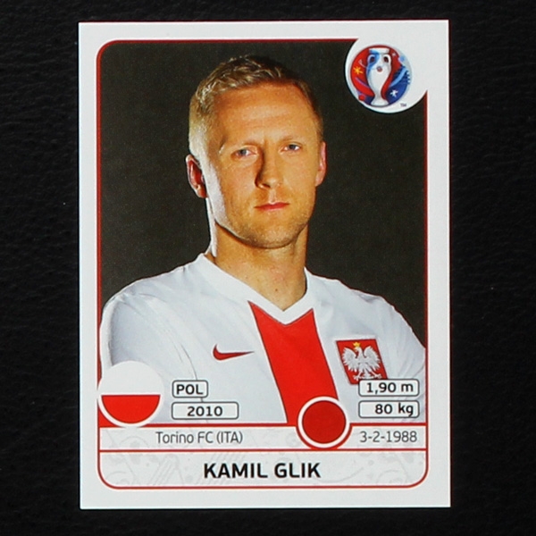 Kamil Glik Panini Sticker No. 295 - Euro 2016