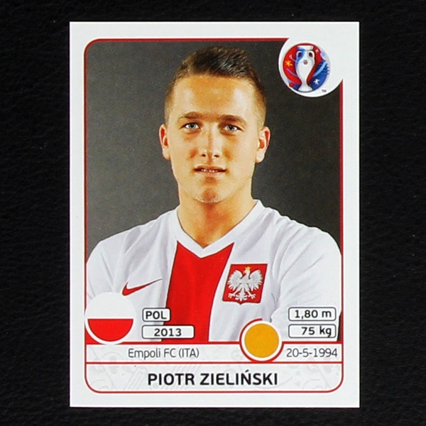 Piotr Zielinski Panini Sticker No. 308 - Euro 2016