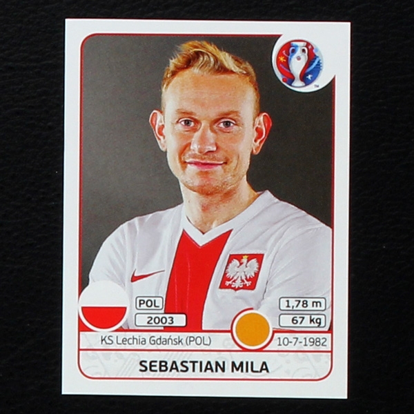 Sebastian Mila Panini Sticker No. 307 - Euro 2016