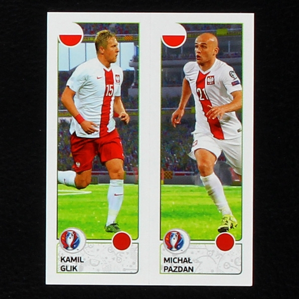 Glik - Pazdan Panini Sticker No. 315 - Euro 2016