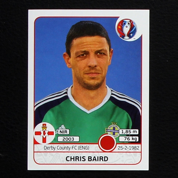 Chris Baird Panini Sticker No. 328 - Euro 2016