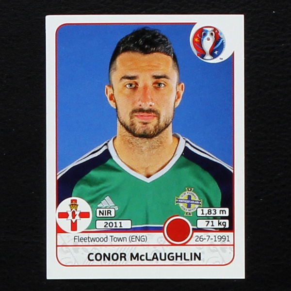 Conor McLaughlin Panini Sticker No. 330 - Euro 2016