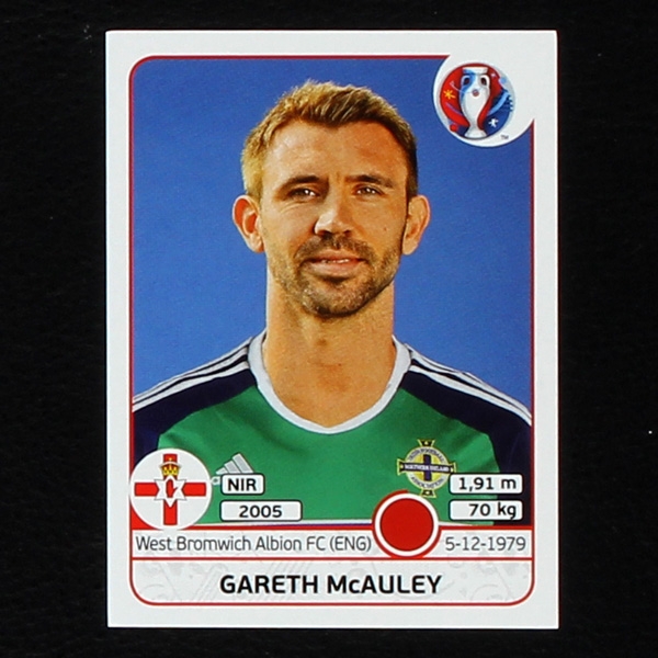 Gareth McAuley Panini Sticker No. 327 - Euro 2016