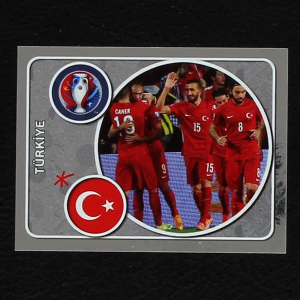 Türkiye Team Panini Sticker No. 349 - Euro 2016