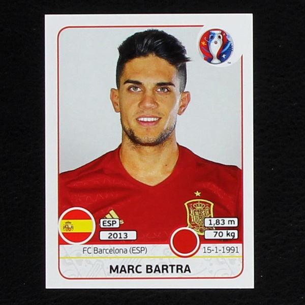 Marc Bartra Panini Sticker No. 360 - Euro 2016