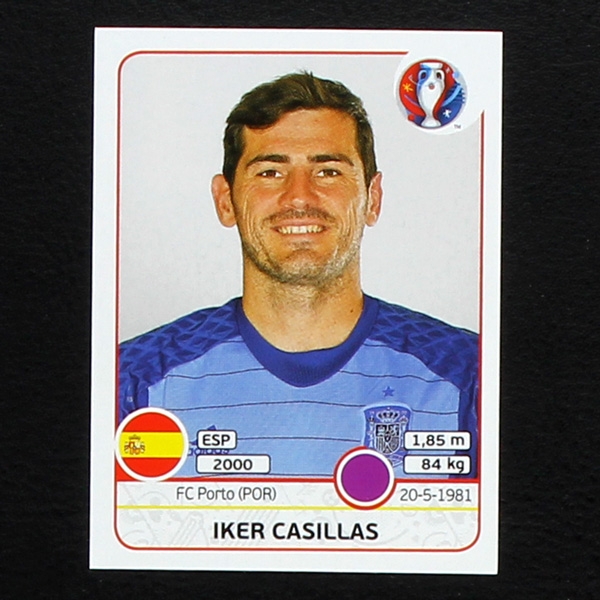 Iker Casillas Panini Sticker No. 353 - Euro 2016