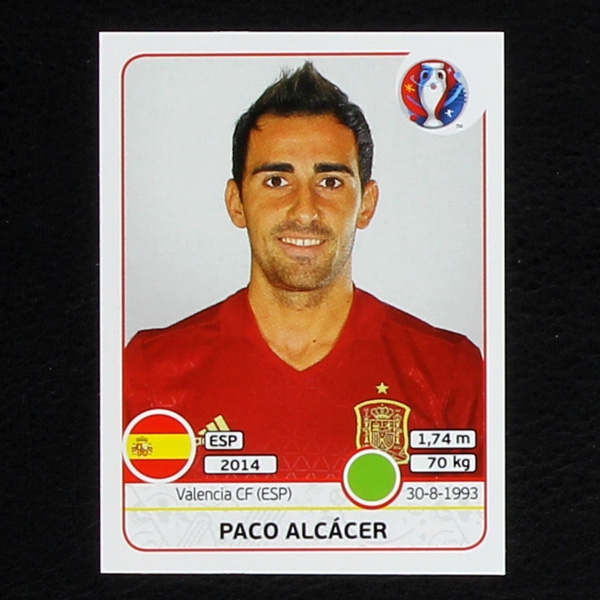 Paco Alcacer Panini Sticker No. 372 - Euro 2016