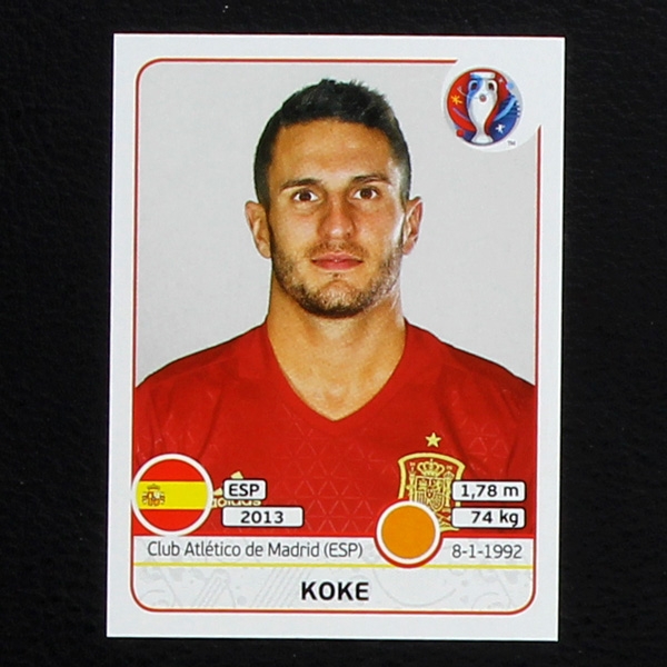 Koke Panini Sticker No. 364 - Euro 2016