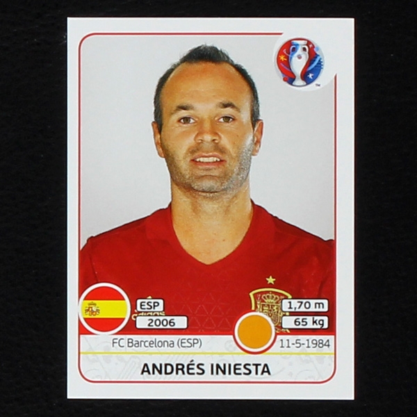 Andres Iniesta Panini Sticker No. 363 - Euro 2016