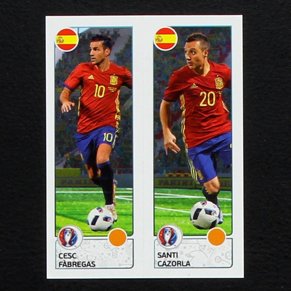 Fabregas - Cazorla Panini Sticker No. 377 - Euro 2016