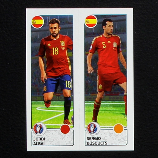 Alba  - Busquets Panini Sticker No. 376 - Euro 2016