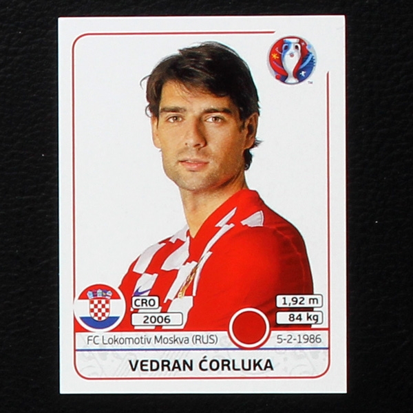 Vedran Corluka Panini Sticker No. 439 - Euro 2016