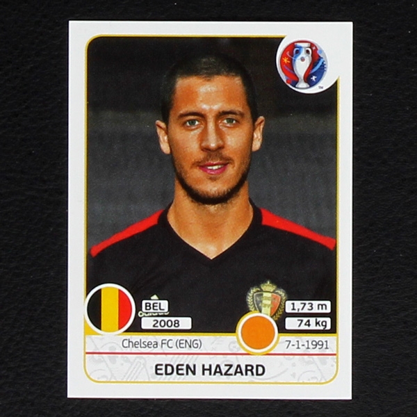 Eden Hazard Panini Sticker No. 477 - Euro 2016- Sticker-Worldwide