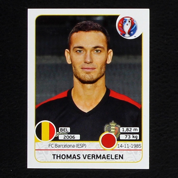 Thomas Vermaelen Panini Sticker No. 468 - Euro 2016